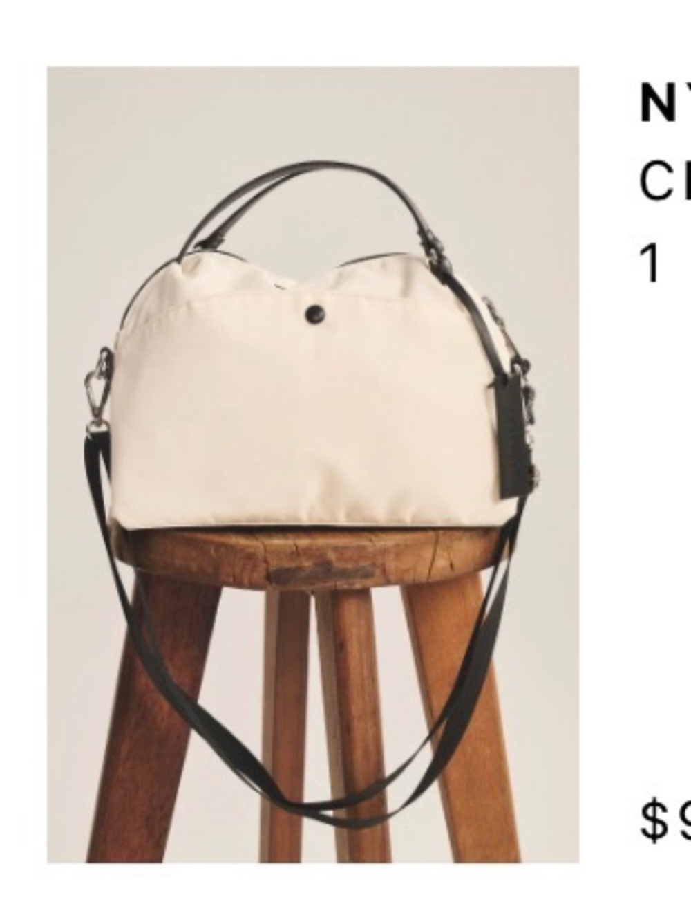 Velvet by Graham and Spencer Nylon Crossbody Bag Cream